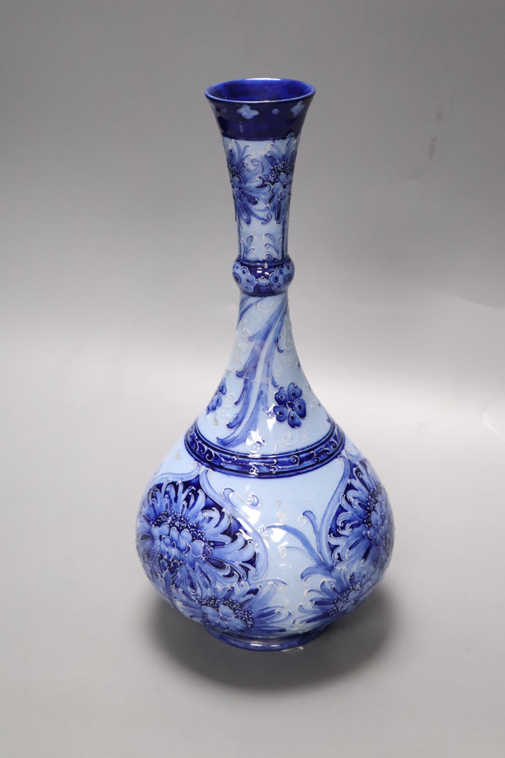 A Moorcroft Macintyre Florian ware bottle vase, height 27cm